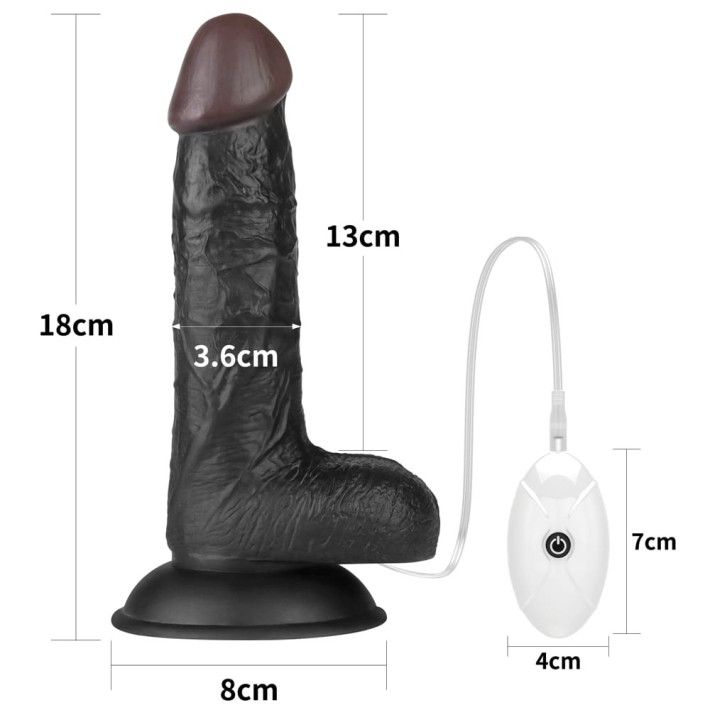 Set Ham Strap-on Si Dildo Cu Vibratii Easy Strapon, Negru, 17.5 Cm 7