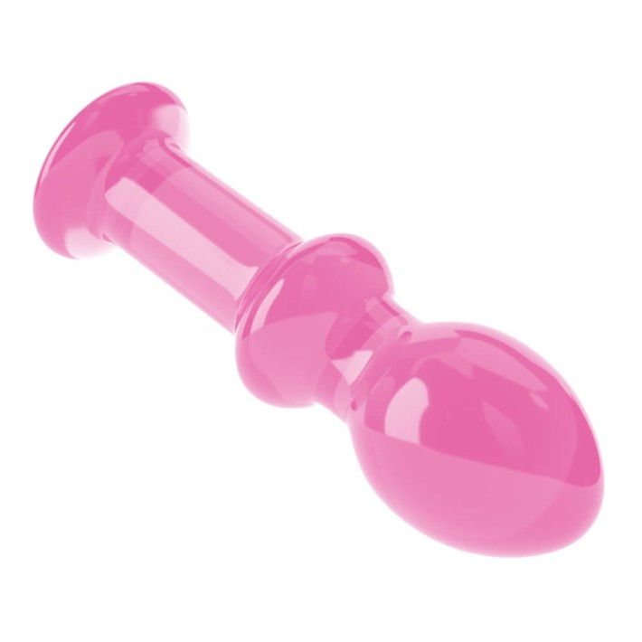 Dop Anal Din Sticla Borosilicata Glass Romance, Roz, 11.5 Cm 3