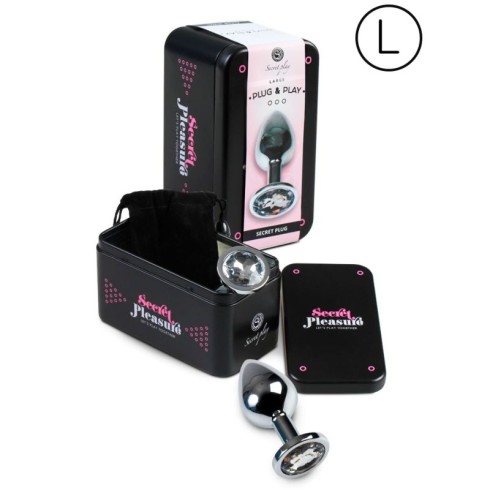 dop, Plug Anal Metal Transparent L, pasiune.ro