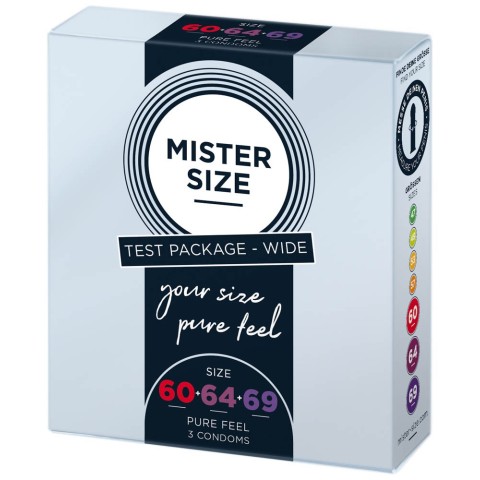 Pagina 2 - Prezervative, Prezervative Mister Size, Pachet De Test 3 Marimi Wide (60, 64, 69 Mm), 3 Buc., pasiune.ro