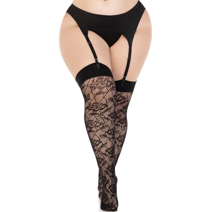 Ciorapi Cu Flori Dantelate Leg Avenue Plus Size 3