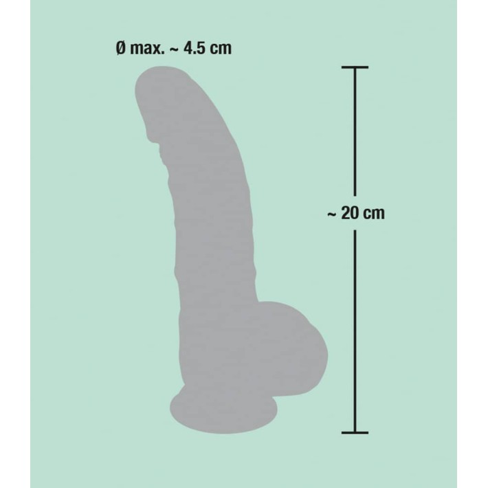 Dildo Clasic Cu Ventuza, Natural, 20 Cm 2