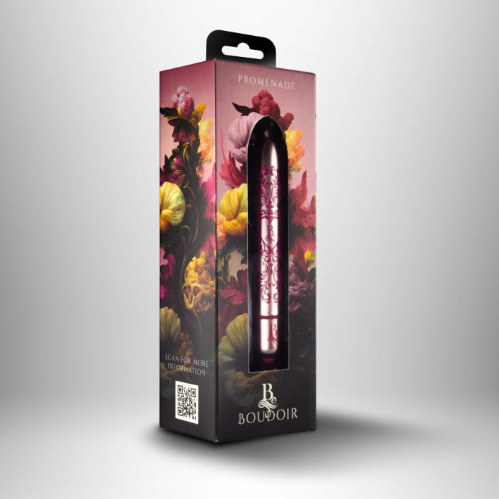 Glont Vibrator Boudoir - Promenade, Auriu-rosu, 9 Cm 5