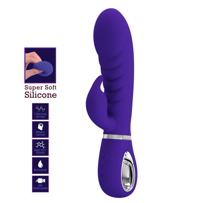 Vibrator Rabbit Prescott, Indigo, 20 Cm 6