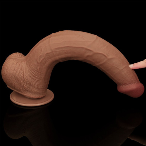 Pagina 4 - Dildouri Realistice, Dildo Ultra Realistic King Sized Sliding Skin Dual Layer Dong, Brun, 34 Cm, pasiune.ro