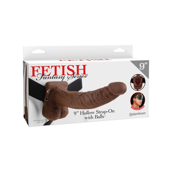 Strap-on/extensie Penis Cu Testicule, Brun, 22.8 Cm 3