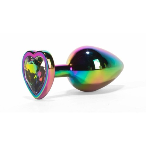 X-Men, Dop Anal Cu Bijuterie Secret Shine Metal Rainbowheart M, Multicolor, 8 Cm, pasiune.ro