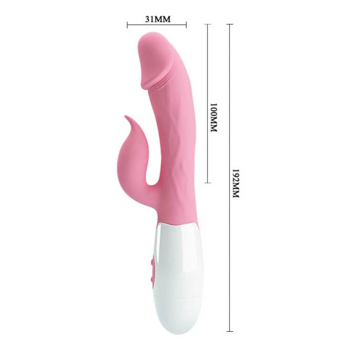 Vibrator Rabbit Peter, Roz Pudrat, 19 Cm 3
