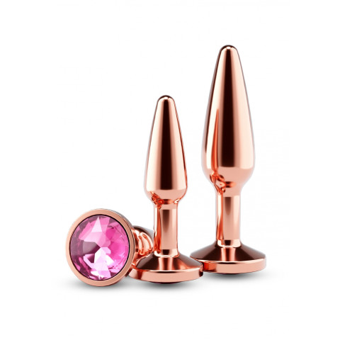 Ns Novelties, Set 2 Pluguri Anale Ns Novelties Small + Medium Rose Gold, pasiune.ro