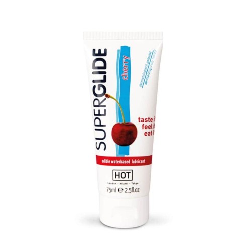 hot, Lubrifiant Comestibil Pe Baza De Apa Superglide, Cu Aroma De Cirese, 75 Ml, pasiune.ro