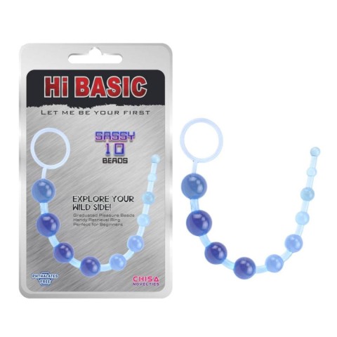 Chisa Novelties, Bile Anale Sassy 10, Albastru, pasiune.ro