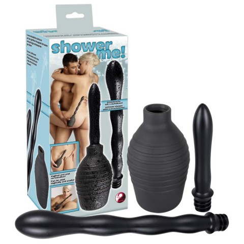 Dusuri Anale, Set 2 Irigatoare Shower Me, Negru, pasiune.ro