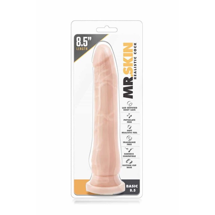 Dildo Clasic Mr. Skin Realistic Cock Basic, Bej, 21.5 Cm 2