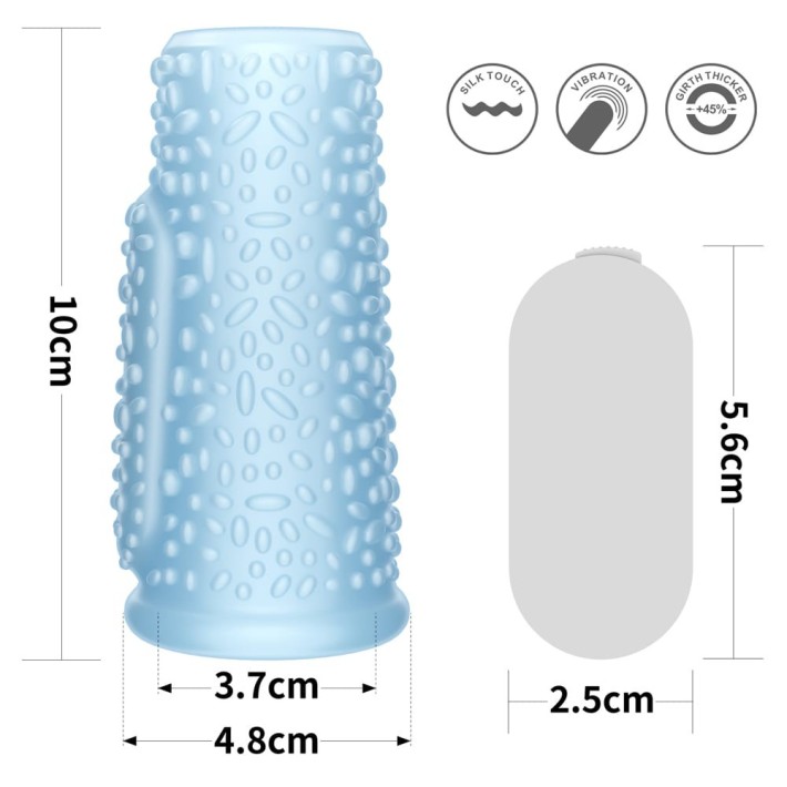 Inel / Manson Penis Cu Vibratii Drip Knights, Albastru 8