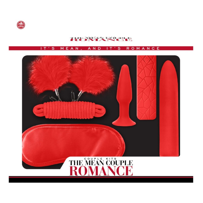 Set Accesorii Erotice The Mean Couple Romance Ii, Rosu, 5 Piese 2