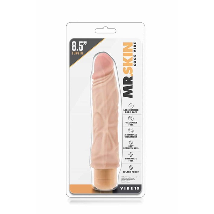 Vibrator Realistic Mr. Skin Cock Vibe 10, Natural, 21.5 Cm 2