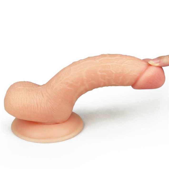 Dildo Clasic Cu Ventuza The Ultra Soft Dude, Natural, 17.8 Cm 3
