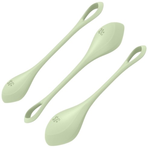 set, Bile Kegel Satisfyer Yoni Power 2 Green, pasiune.ro