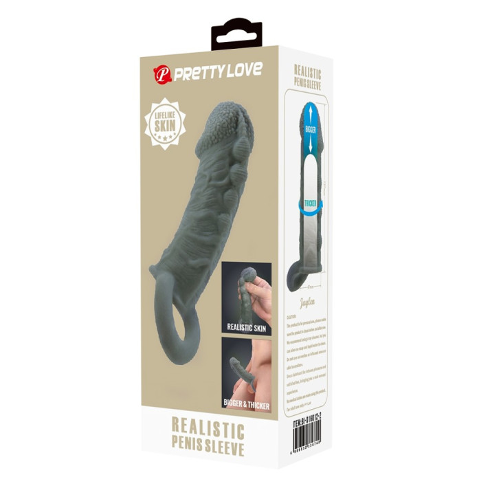 Pretty Love Realistic Penis Sleeve Black I 9