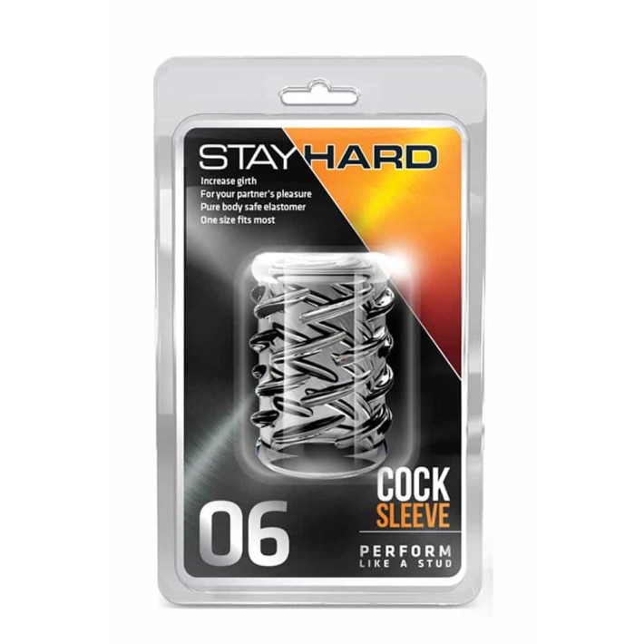 Manson Penis Stay Hard - Cock Sleeve 06, Transparent, 5 Cm 2
