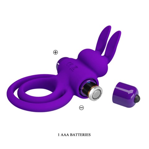 Inele penis, Inel Penis Cu Vibratii Si Rabbit, Albastru, pasiune.ro
