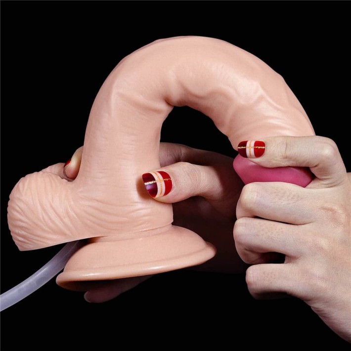 Dildo Clasic Cu Functie Ejaculare Squirt Extreme, Natural, 22.8 Cm 13