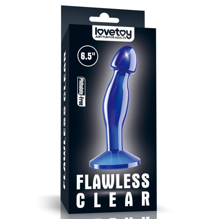 Dop Anal Flawless Clear, Albastru, 16.5 Cm 7