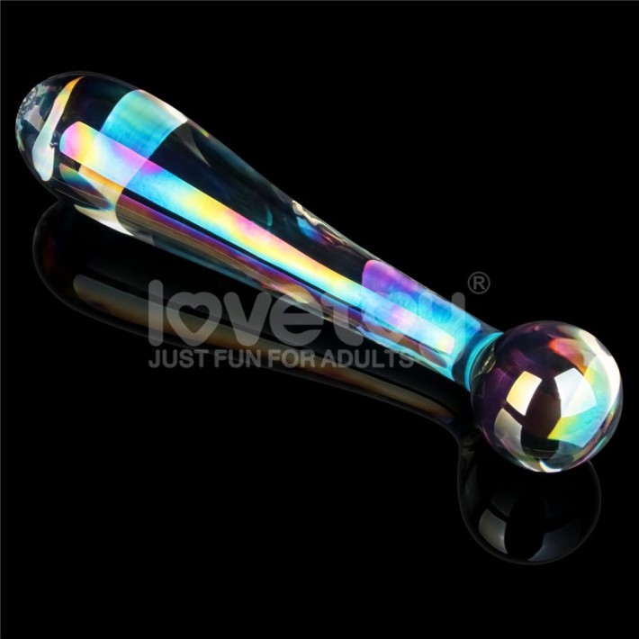 Dildo Sticla Twilight Gleam Glass Dildo- Alluring Arc, Transparent, 17 Cm 7