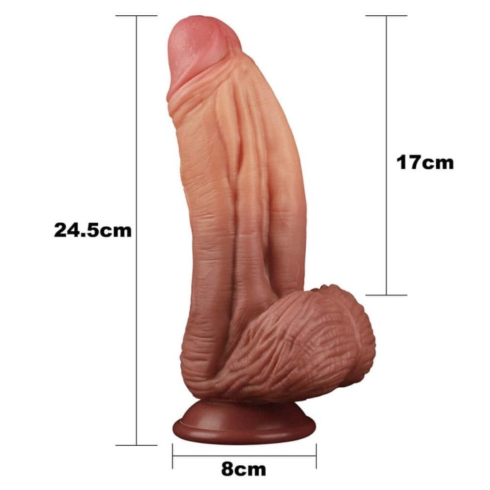 Dildo Clasic Cu Ventuza Nature Cock, Natural, 24.5 Cm 2