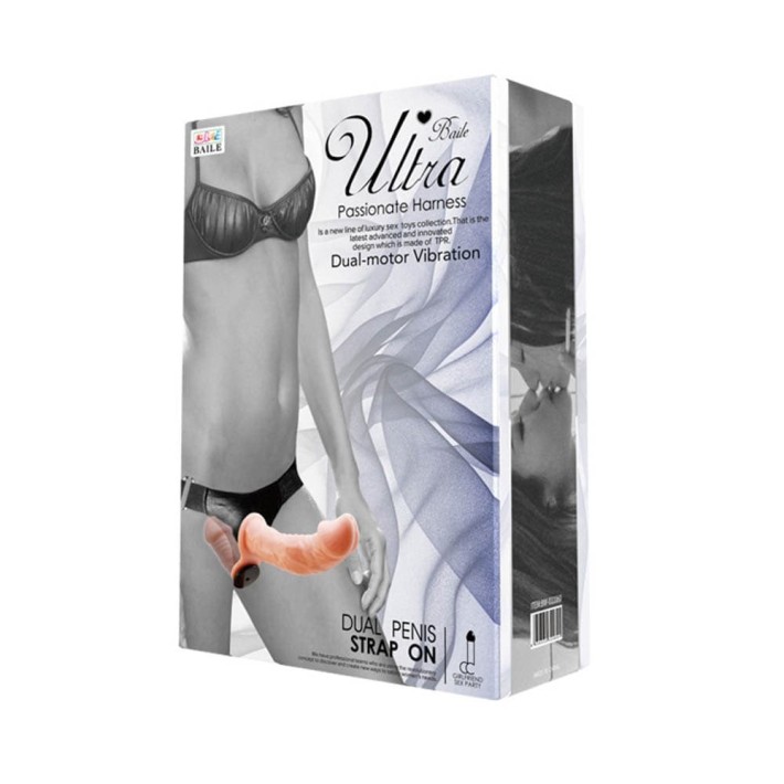 Strap-on Dublu Cu Vibratii Ultra Passionate  4