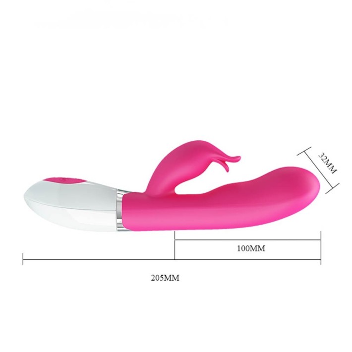 Vibrator Rabbit Cu Functie Vocala Felix, Roz, 20.5 Cm 4