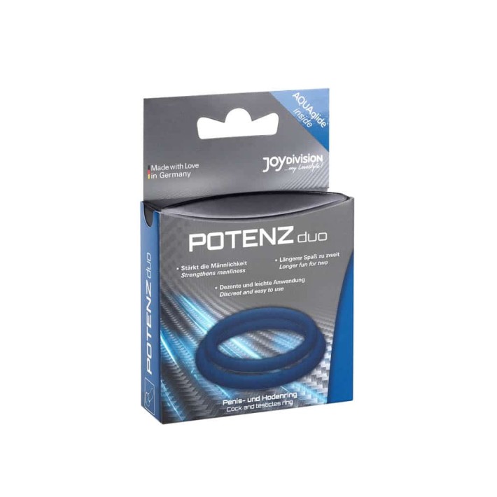 Set 2 Inele Penis Potenzduo, Marimea L, Albastru 3