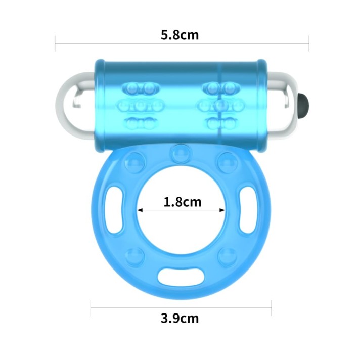 Inel Penis Fosforescent Cu Vibratii Lumino Play Vibrating Penis Ring 1, Albastru 8