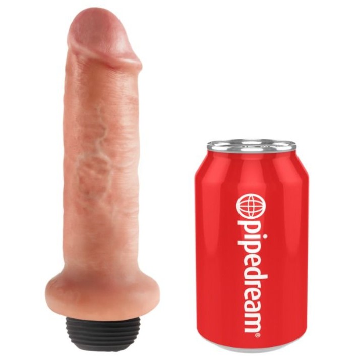 Dildo Clasic Cu Functie Ejaculare King Cock, Natural, 15 Cm 3
