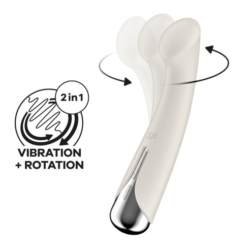 bila, Vibrator Special Spinning G-spot 1, Bej, 16.5 Cm, pasiune.ro