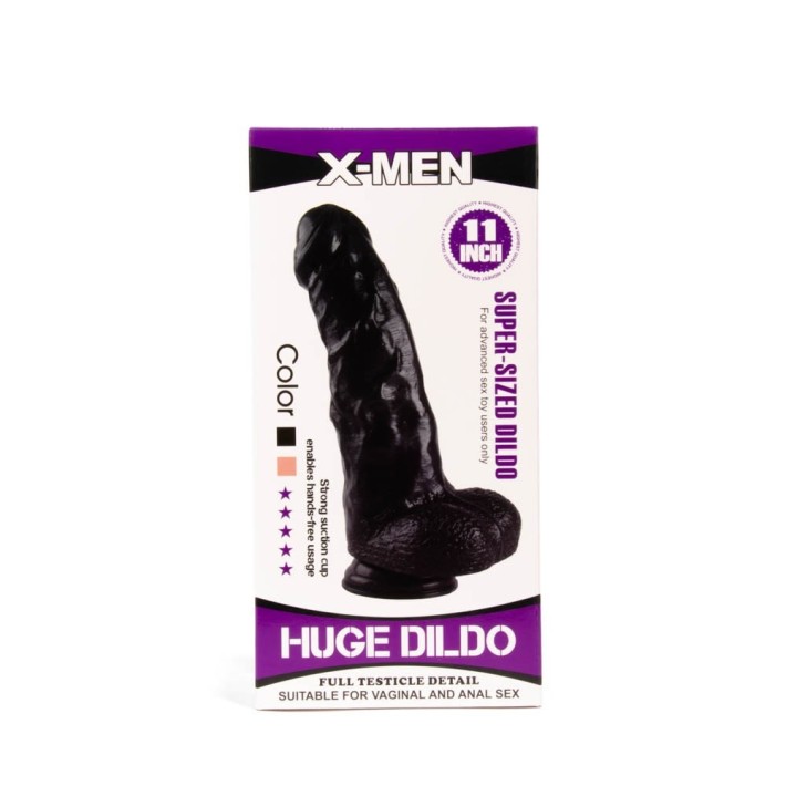 Dildo Realistic Super-sized, Negru, 28 Cm 5