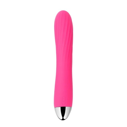 gel, Vibrator Cu Functie De Incalzire Angel, Roz, 19 Cm, pasiune.ro