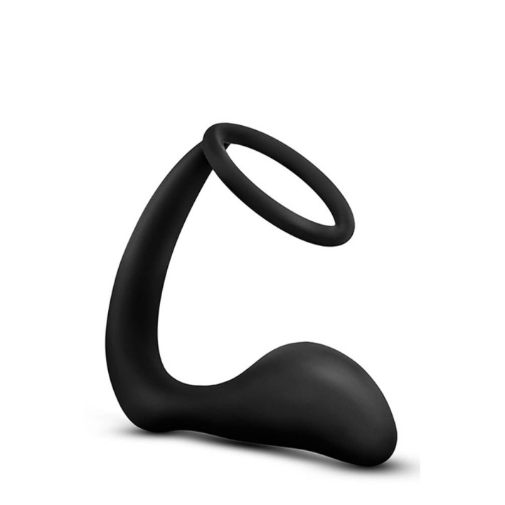 Dop Anal Cu Inel Pentru Penis Anal Adventures, Negru, 10 Cm 5
