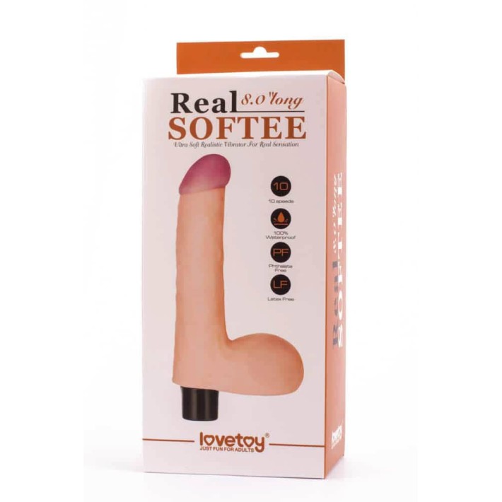 Vibrator Real Softee, Natural, 20.5 Cm 7