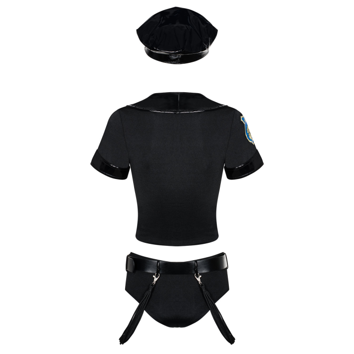 Costum Politista Sexy, Negru, S/m 4