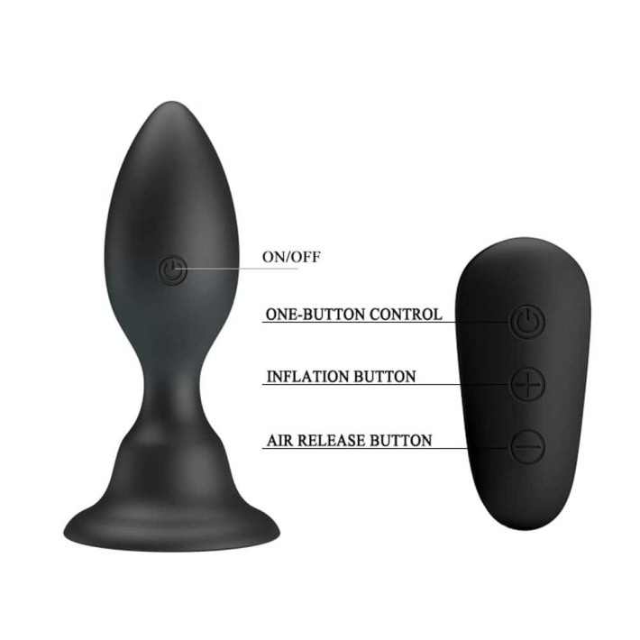 Dop Anal Cu Vibratii Mr. Play, Negru, 10 Cm 5