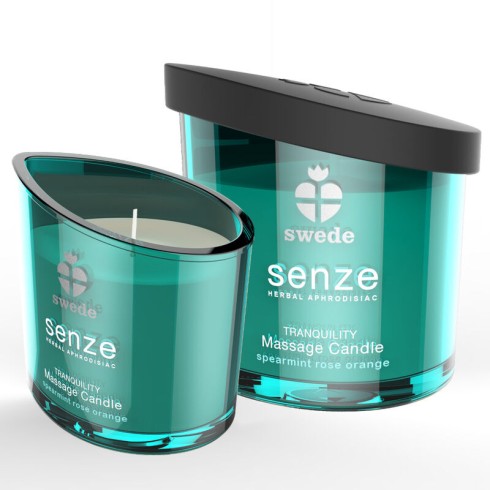 ulei, Candela Masaj Senze Tranquility - Menta, Trandafir, Portocala, pasiune.ro