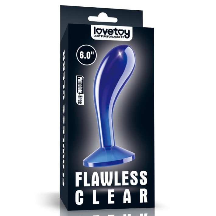 Dop Anal Flawless Clear, Albastru, 15 Cm 7