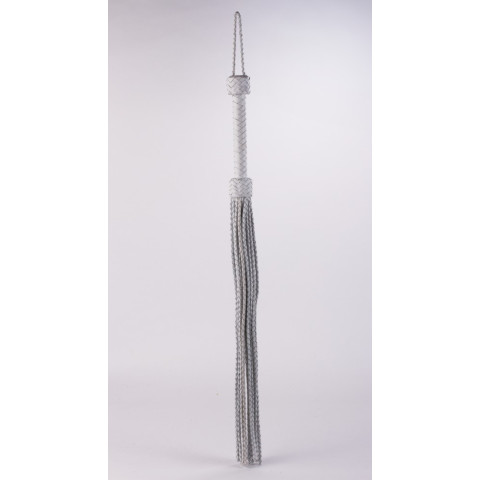 Devil Sticks, Kid Handle Kid Leather Braided Tails White_b15o25_3, pasiune.ro