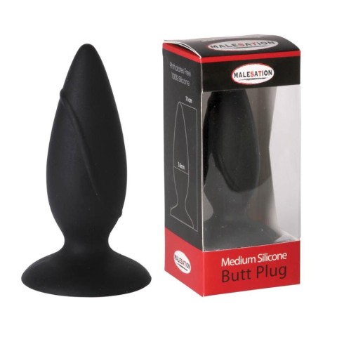 Malesation, Dop Anal Silicon, Negru, 11 Cm, pasiune.ro