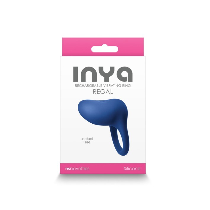 Inel Penis Cu Vibratii Inya Regal, Albastru 3