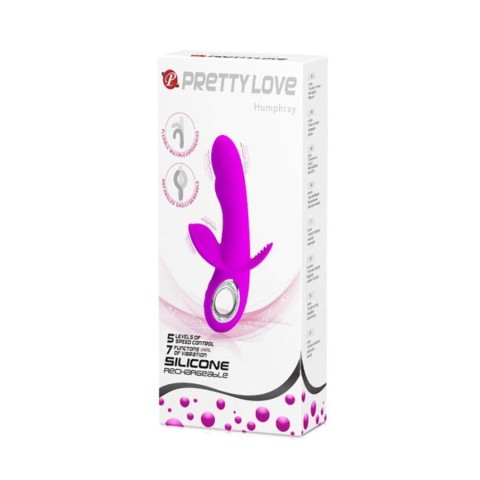 Vibratoare Rabbit, Vibrator Rabbit Humphray, Violet, 16.5 Cm, pasiune.ro