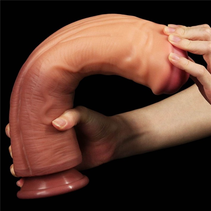Dildo Mega Dublu-stratificat Nature Cock, 30.4 Cm 3