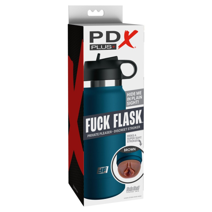 Fuck Flask Private Pleaser Discreet Stroker Brown 7