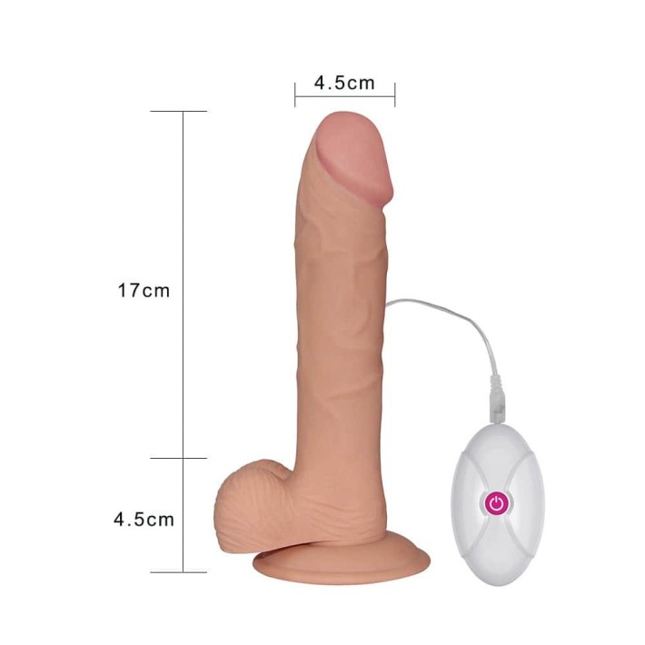 Vibrator Realistic The Ultra Soft Dude, Natural, 21.5 Cm 4